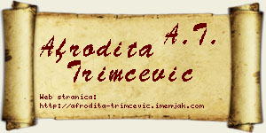 Afrodita Trimčević vizit kartica